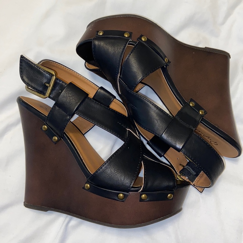 Qupid Shoes Qupid Wedges Black